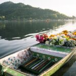 A Wooden Flower Boat on Dal Lake